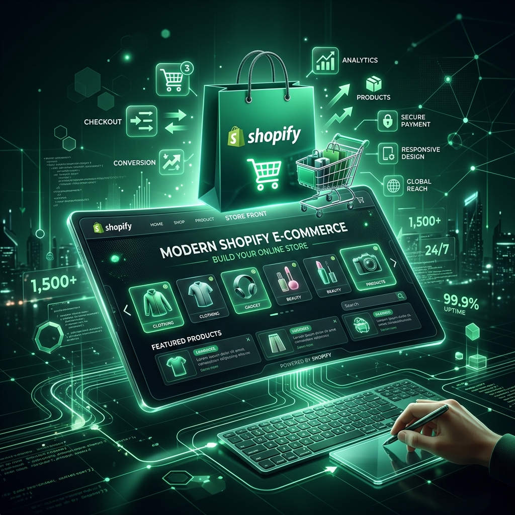 Shopify Development Illustration